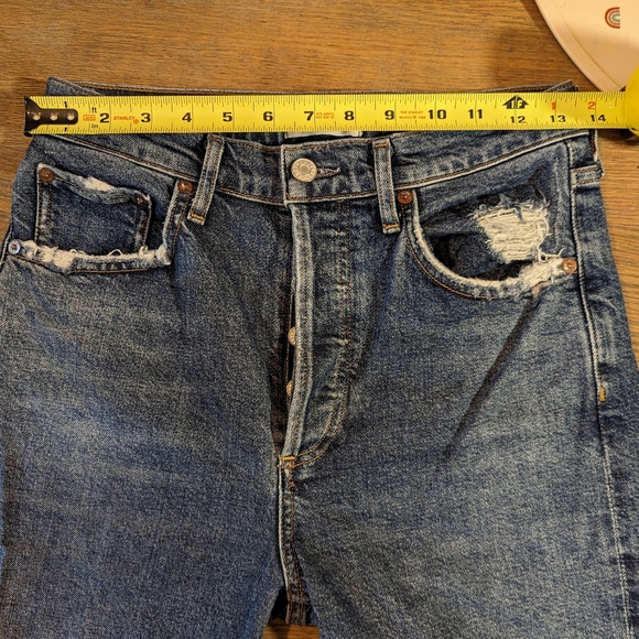 Agolde Distressed Riley Jeans - Picture 5 of 9
